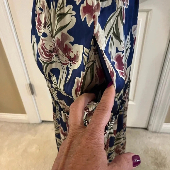 Julia Jordan Blue Floral Maxi Dress-Size 4 NWT - Picture 8 of 10